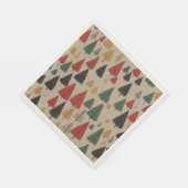 Vintage Charm: Weihnachtsbaum-Muster Serviette (Ecke)