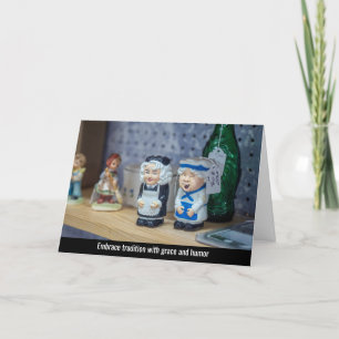 Vintage Charme - Figurinen-Set aus Koch und Dienst Dankeskarte