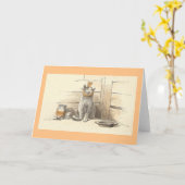 Vintage Chat Get Well Note Card Karte (Gelbe Blume)