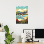 Vintage Chattanooga Tennessee Poster (Heimbüro)
