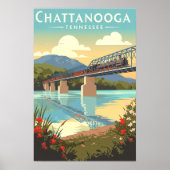 Vintage Chattanooga Tennessee Poster (Vorne)