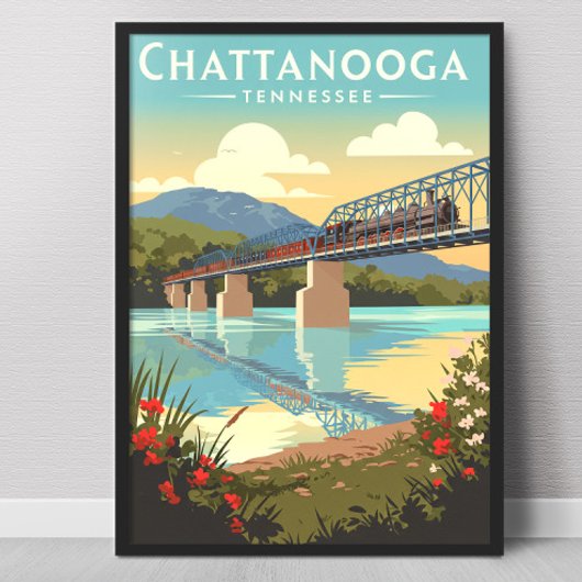Vintage Chattanooga Tennessee Poster