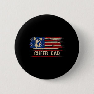 Vintage Cheer Dad Amerikanische Usa-Flagge Cheerle Button