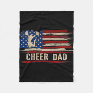 Vintage Cheer Dad Amerikanische Usa-Flagge Cheerle Fleecedecke
