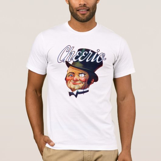 Vintage Cheerio Eleganter Gentleman T-Shirt (Vorderseite)