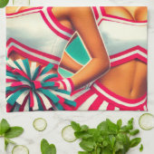 Vintage Cheerleader Geschirrtuch (Gefaltet)