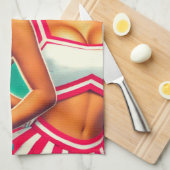 Vintage Cheerleader Geschirrtuch (Viertel Falte)