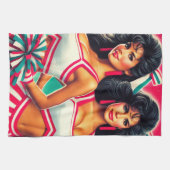 Vintage Cheerleader Geschirrtuch (Horizontal)
