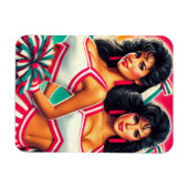 Vintage Cheerleader Magnet (Horizontal)