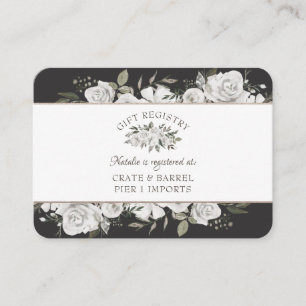 Vintage Cherish Florale Brautparty-Geschenk-Regist Begleitkarte
