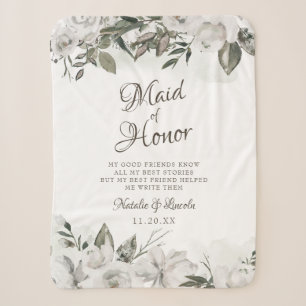 Vintage Cherish Florale für die Trauzeugin-Quote Sherpadecke