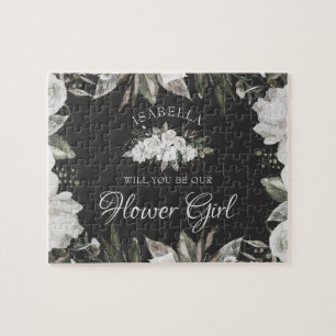Vintage Cherish Florales Sei unser Blumenmädchen V Puzzle