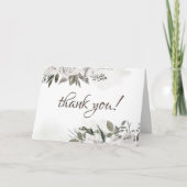 Vintage Cherish Rose Blumengemälde Hochzeitsszenar Dankeskarte (Vorderseite)