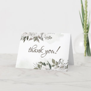 Vintage Cherish Rose Florale Hochzeitsfoto Dankeskarte