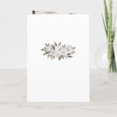 Vintage Cherish White Floral Wedding Zeremonie Programm (Rückseite)