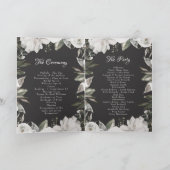 Vintage Cherish White Floral Wedding Zeremonie Programm (Innenseite)