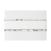 Vintage Cherish White Floral Wedgram Einladungsbanderole (Rückseitenbeispiel)