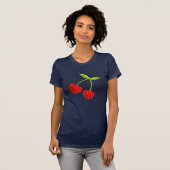 Vintage Cherry-Abbildung T-Shirt (Vorne ganz)