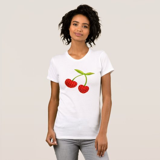 Vintage Cherry-Abbildung T-Shirt (Vorne ganz)
