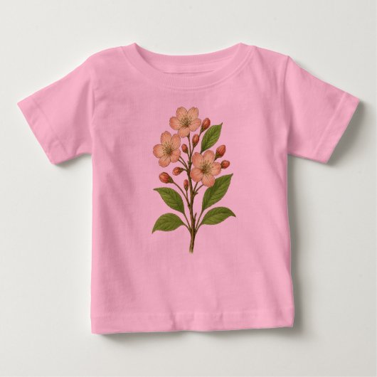 Vintage cherry blossom baby t-shirt (Vorderseite)