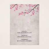 Vintage Cherry Blossom Blumenohrdarstellung (Rückseite)