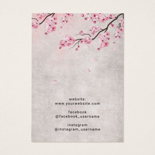 Vintage Cherry Blossom Blumenohrdarstellung (Rückseite)