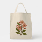 Vintage Cherry Blossom Botanical Tote - Reusable Tragetasche (Rückseite)