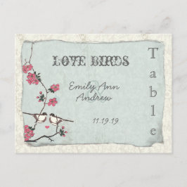 Vintage Cherry Blossom Damask Hochzeit Tischnummer