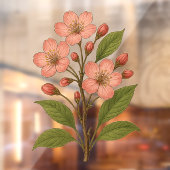 Vintage Cherry Blossom Fensteraufkleber (Blatt 2)