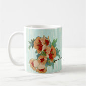 Vintage Cherry Blossom Love Bird Pfirsichminze Kaffeetasse (Links)