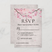 Vintage Cherry Blossom Spring Wedding UAWG RSVP Karte (Vorne/Hinten)