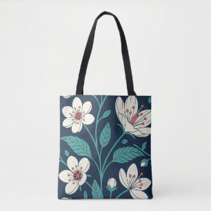 Vintage Cherry Blossom Tote Bag - elegant Nahtlos Tasche