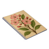 Vintage Cherry Blossom weathered paper Notizblock (Rechte Seite)
