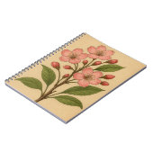 Vintage Cherry Blossom weathered paper Notizblock (Linke Seite)