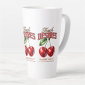Vintage Cherry Coffee Mug | Retro Fruit Cup Milchtasse (Rechte Ecke)