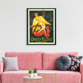 Vintage Cherry Rocher-Werbung Leinwanddruck (Insitu (Wohnzimmer))