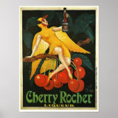 Vintage Cherry Rocher-Werbung Poster (Vorne)