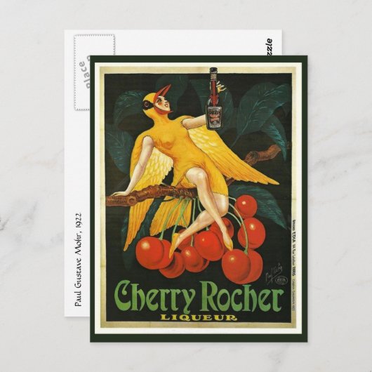 Vintage Cherry Rocher-Werbung Postkarte (Vorne/Hinten)