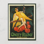 Vintage Cherry Rocher-Werbung Postkarte (Vorderseite)