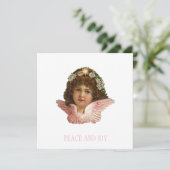 VINTAGE CHERUB CHRISTMAS FLATKARTE KARTE (Stehend Vorderseite)
