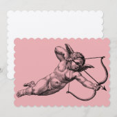 Vintage Cherub Cupid-Liebe Einladung (Vorne/Hinten)