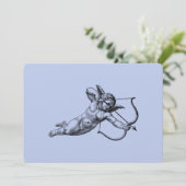 Vintage Cherub Cupid-Liebe Einladung (Stehend Vorderseite)