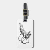 Vintage Cherub Cupid-Liebe Gepäckanhänger (Vorderseite vertikal)