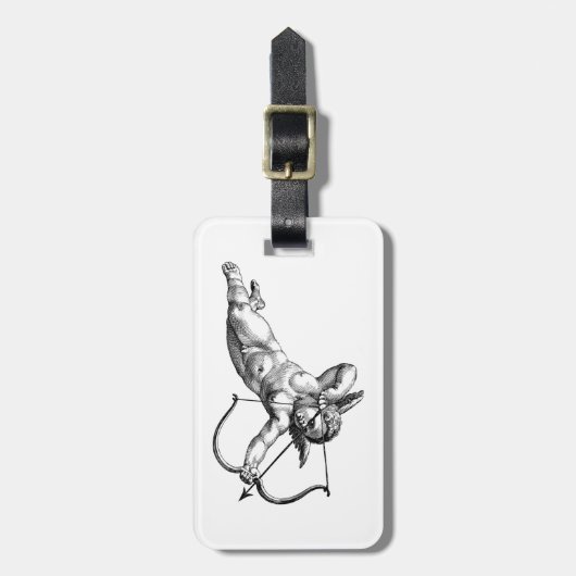 Vintage Cherub Cupid-Liebe Gepäckanhänger (Vorderseite vertikal)