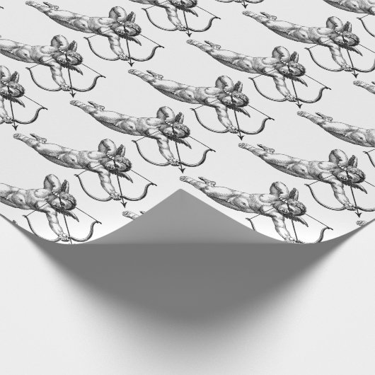 Vintage Cherub Cupid-Liebe Geschenkpapier (Ecke)