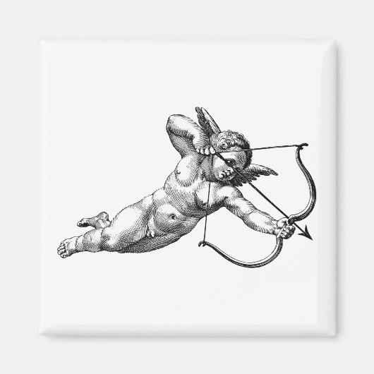 Vintage Cherub Cupid-Liebe Magnet (Vorne)