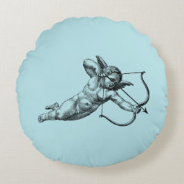 Vintage Cherub Cupid-Liebe Rundes Kissen