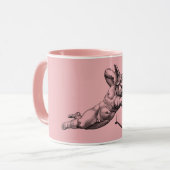 Vintage Cherub Cupid-Liebe Tasse (Vorderseite Links)