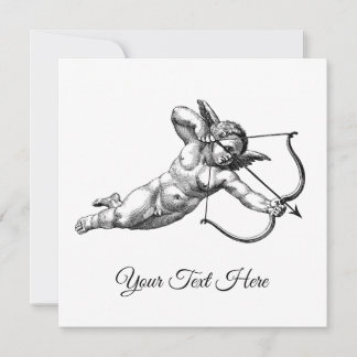 Vintage-Cherub-Cupid-Liebes-Aufkleber Etikett Save The Date