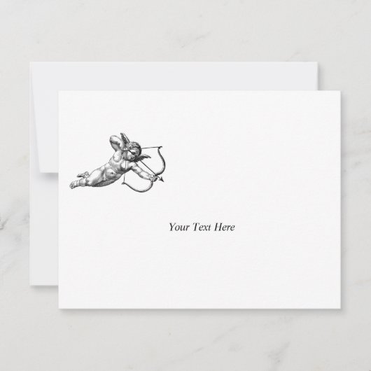 Vintage Cherub Cupid Love Wedding Celebration RSVP Karte (Vorderseite)